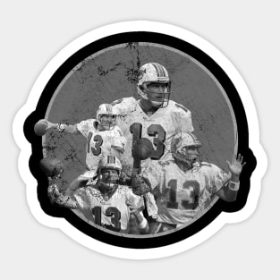 Dan Marino Retro Bootleg Monochrome Sticker